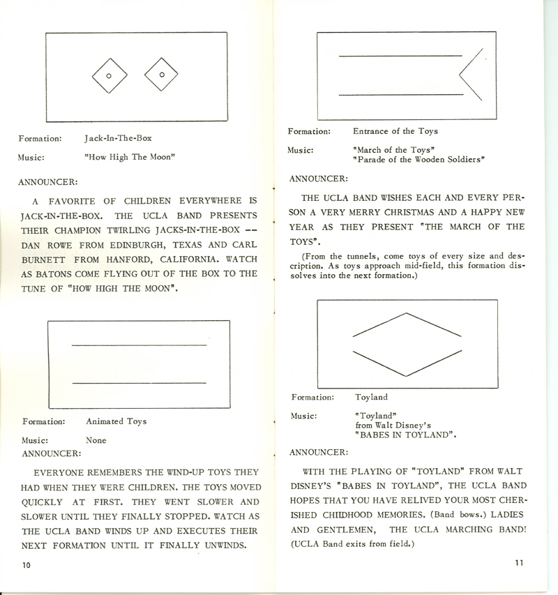  Band Press Release, pages 10-11, 1962 Rose Bowl