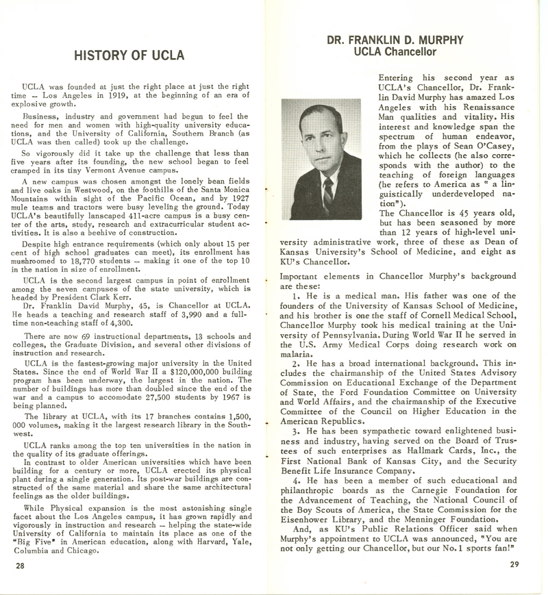 Band Press Release, pages 28-29, 1962 Rose Bowl