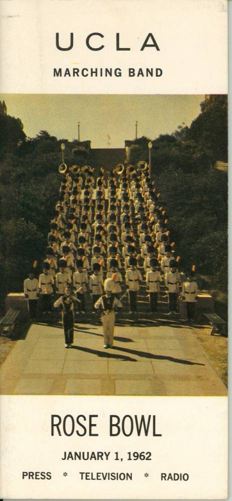Band Press Release, cover, 1962 Rose Bowl