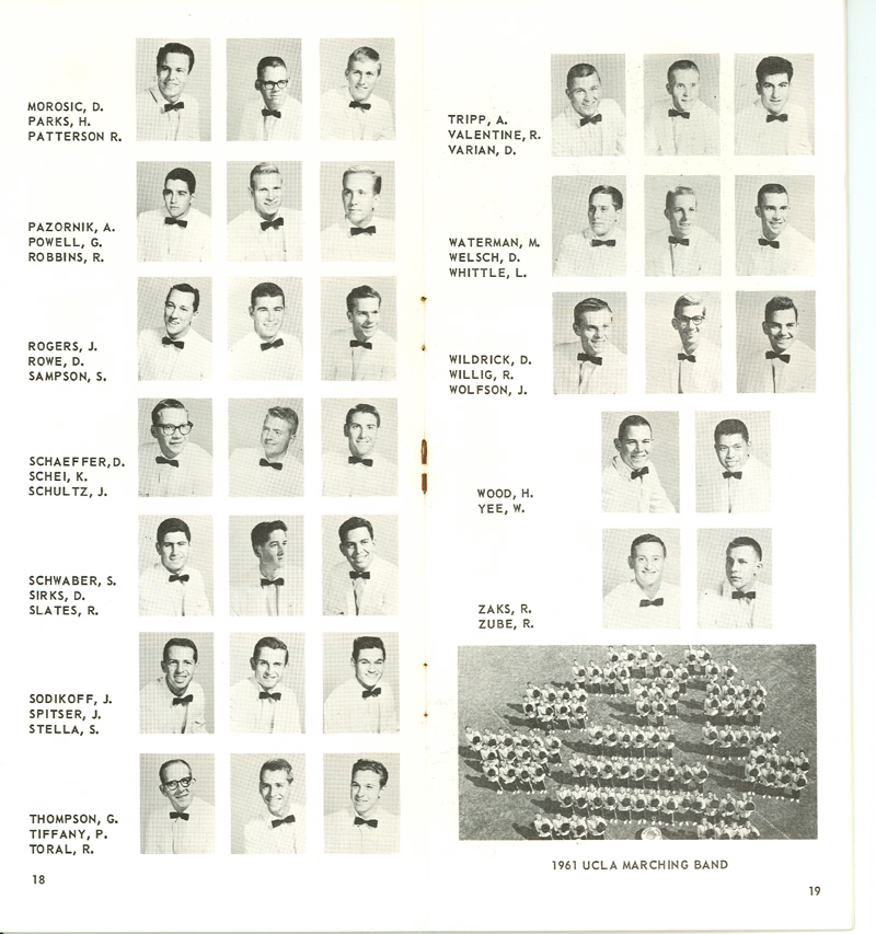 Band Press Release, pages 18-19, 1962 Rose Bowl