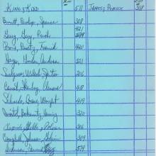 1964 varsity band cal room list