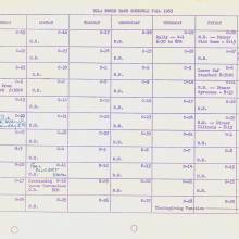 1963 band schedule