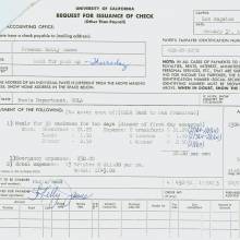1964 varsity band cal trip check request