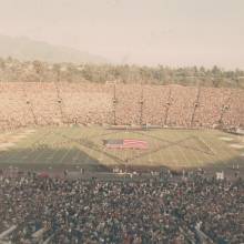 1966 ROSE BOWL Pregame US Flag