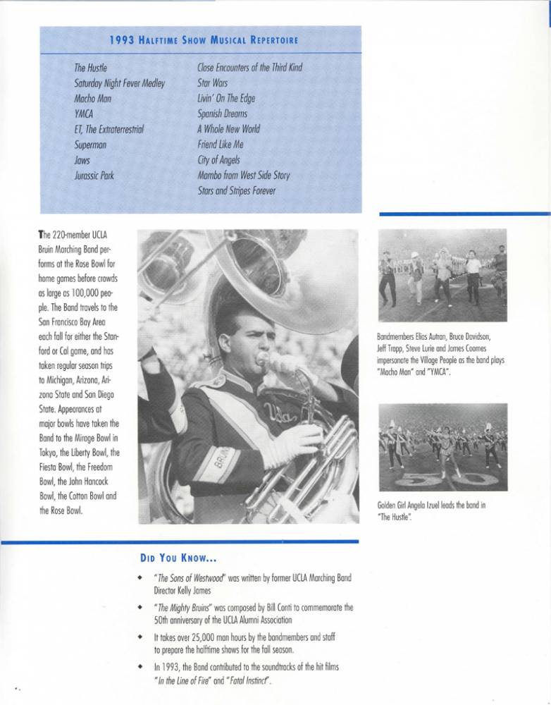 1994 Rose Bowl Booklet, page 3