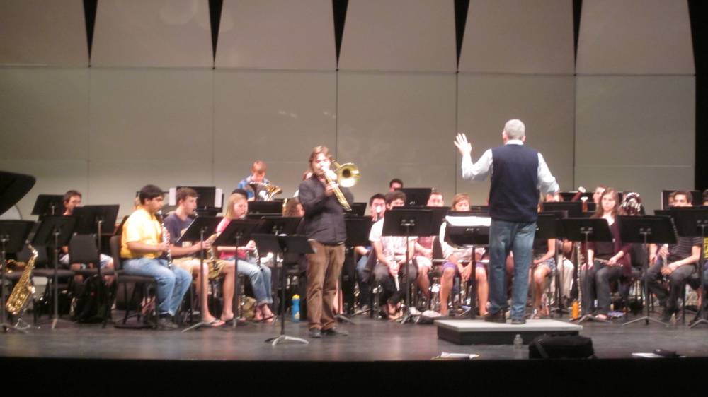 Tim Salzman rehearsing with Jim Miller