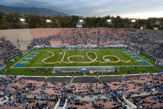 Script UCLA with capes,  UCLA vs. Colorado, November 19, 2011