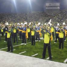 Performing with the Oregon Marching Band, Pac-12 Championship, December 2, 2011