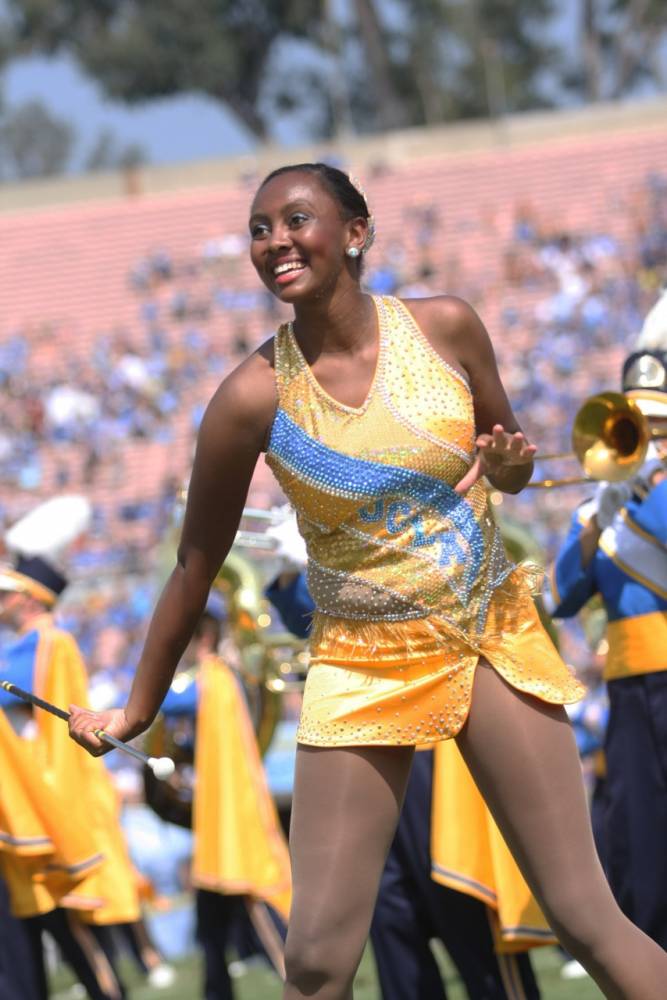 Feature twirler ReJoyce Green, UCLA vs. Texas, September 17, 2011