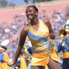 Feature twirler ReJoyce Green, UCLA vs. Texas, September 17, 2011