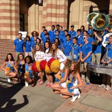 Group photo with Dance Team and USC Song Girls, We Run LA 5k, November 11, 2012