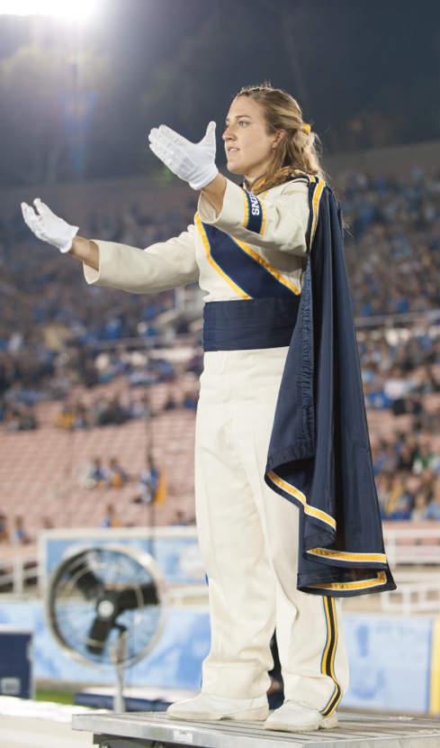 Drum Major Emily Barton, Arizona game, November 3, 2012