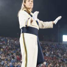 Drum Major Emily Barton, Arizona game, November 3, 2012