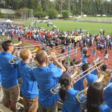 Band at Drake Stadium, Dribble for the Cure, October 21, 2012