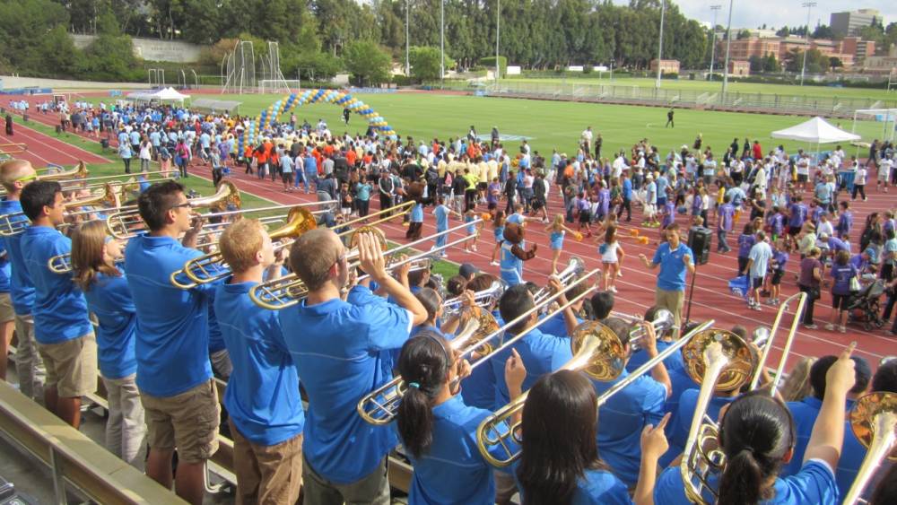 Band at Drake Stadium, Dribble for the Cure, October 21, 2012