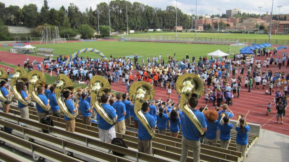 Band at Drake Stadium, Dribble for the Cure, October 21, 2012