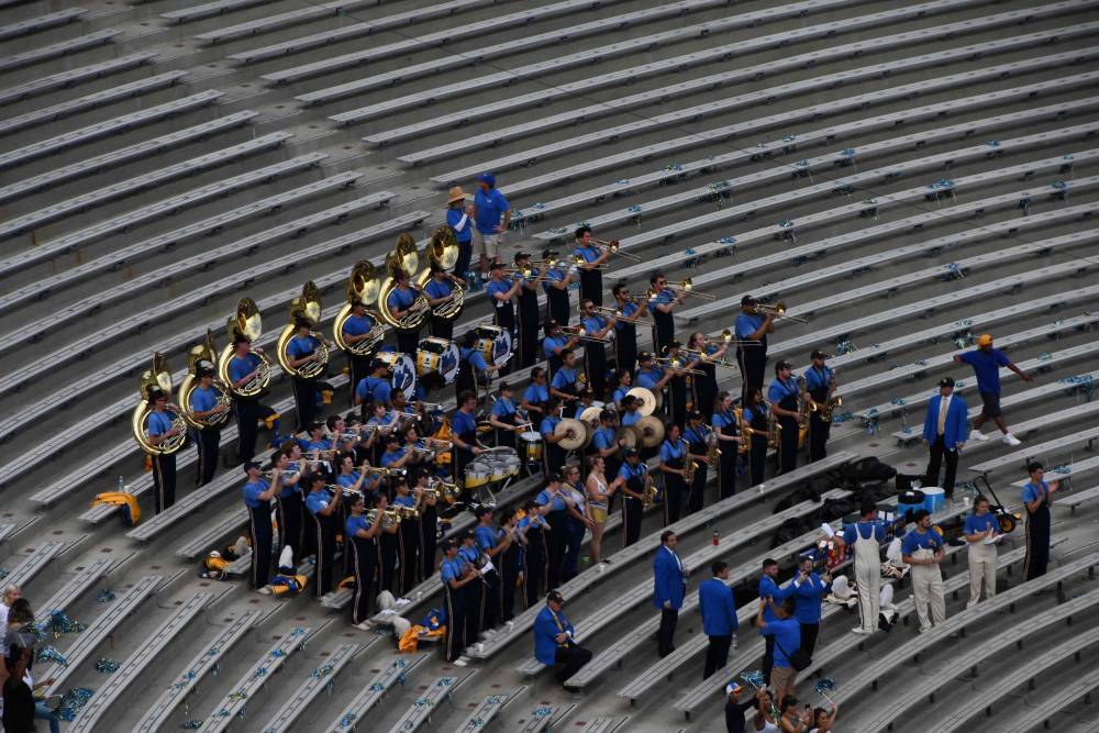 Band's first game in the end zone