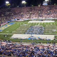 303 Band Alumni on the field!